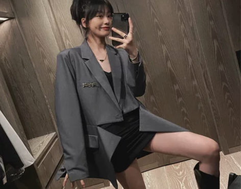 IN MIMIFACE  小西装外套女春秋...