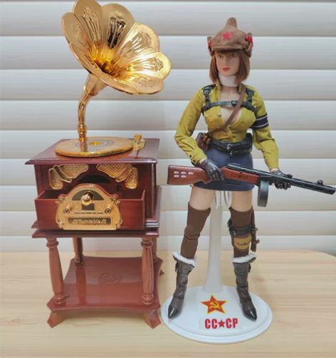 兵人散件配件 包胶女素体 复古留声机 1/...