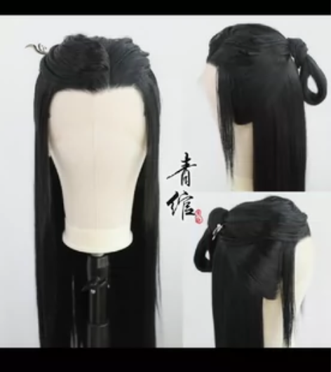 【青绾】前蕾丝定制温客行周子舒手钩假发山河...