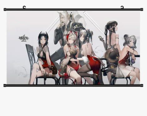 明日方舟挂画横版海报二次元斯卡蒂泥岩游戏夕...