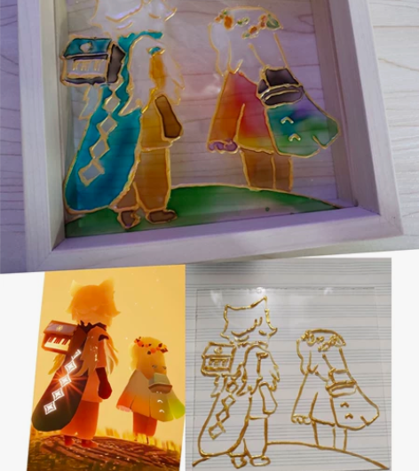 光遇周边来图定制 玻璃画代画,可选任意字和...