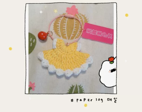 随缘出钩针贝儿公主裙钥匙扣挂件情侣挂件礼物...