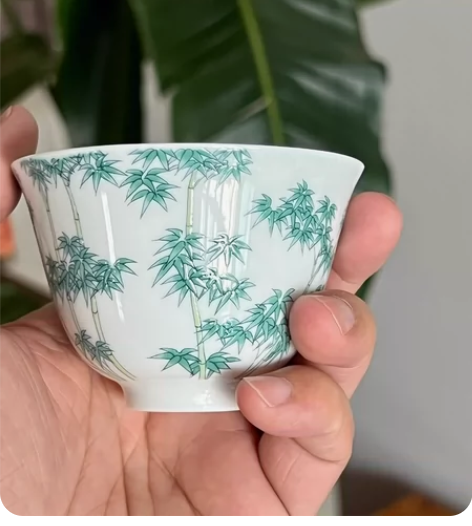 #茶具 #陶/瓷 竹子纹主人杯，全新没用过...
