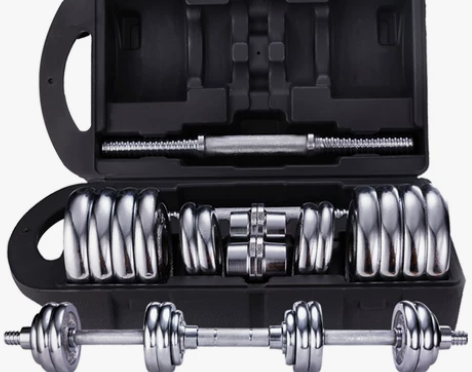 夺冠哑铃，20公斤家用杠铃套装，就用过1次...