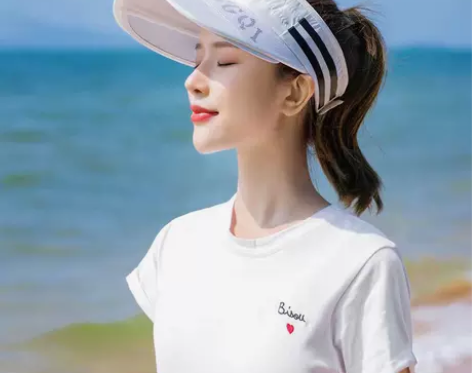 遮阳帽子女夏天防晒帽防紫外线空顶骑车遮脸韩...