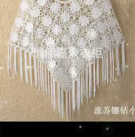 针织镂空罩衫套头衫短款女外搭披肩宽松防晒衫...