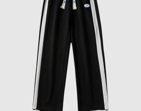 贵人鸟华夫格裤子男士夏季冰丝潮牌休闲阔腿直...