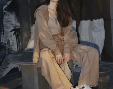 连帽卫衣运动套装女春季新款宽松显瘦时尚韩版...