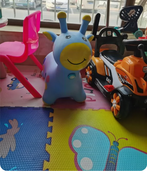 跳跳马哈哈球小鹿叮当，宝宝坐骑充气玩具，孩...