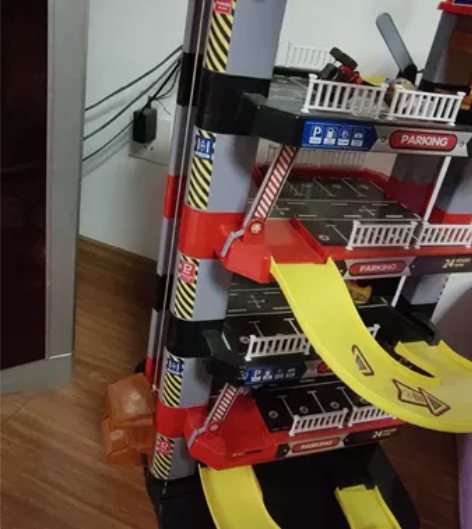 儿童汽车大楼停车场玩具 电动多层升降轨道车...