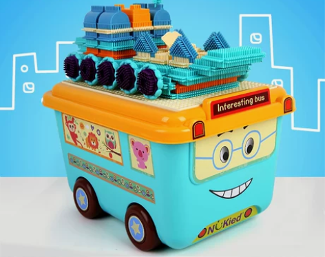 纽奇鬃毛儿童积木拼装玩具益智+智力动脑一岁...