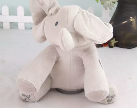 新款躲猫猫游戏捉迷藏儿童早教大象左右拍耳双...