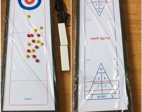 桌面游戏冰壶球冰弧球室内桌上亲子儿童玩具保...