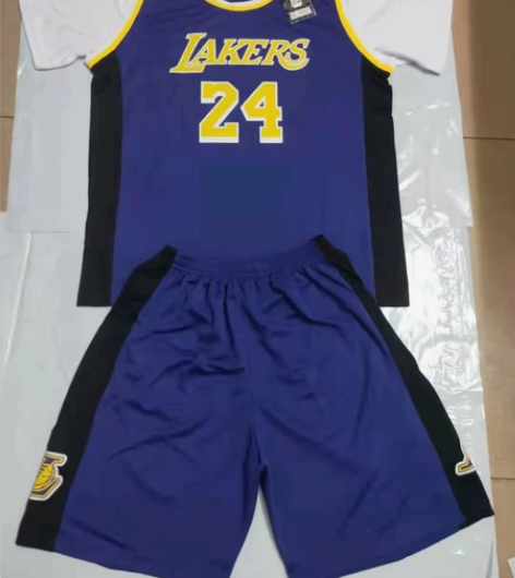 儿童篮球服套装科比24号紫色  XL码  ...