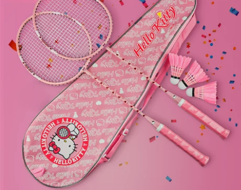 羽毛球拍 Hellokitty凯蒂猫粉色正...