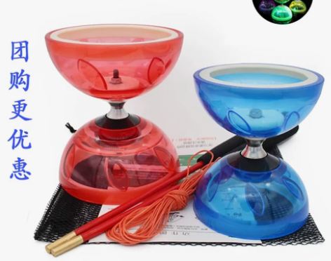 初学空竹 儿童成人初学发光空竹 五轴承空竹...