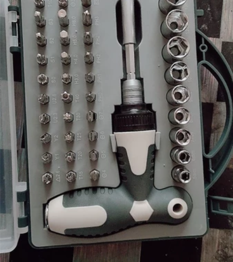 铬钒钢T型手柄可伸缩多功能棘轮螺丝刀套装批...