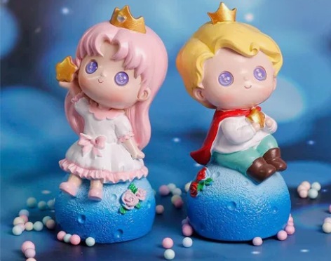 卡通创意树脂工艺品星愿童话公主小王子摆件可...