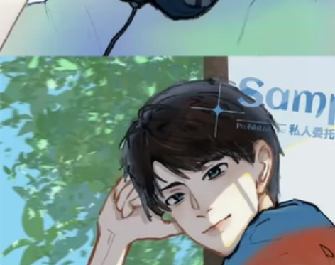 「动漫手绘头像」 图一，二胸像30r 图三...