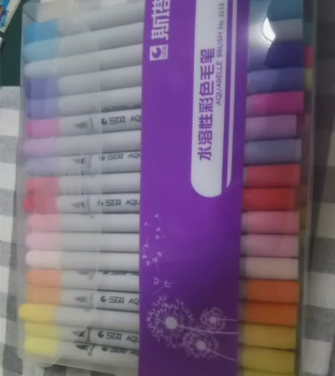全新双头斯塔马克笔36色，一头毛笔笔尖，一...
