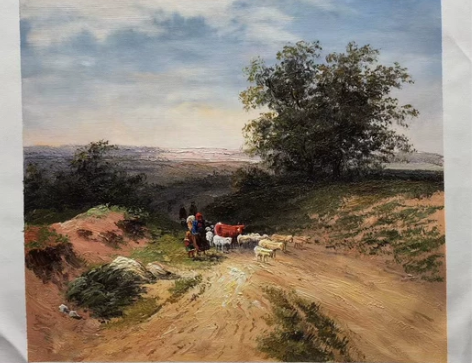 刈麦者，古典油画，50??60，非常大气漂...