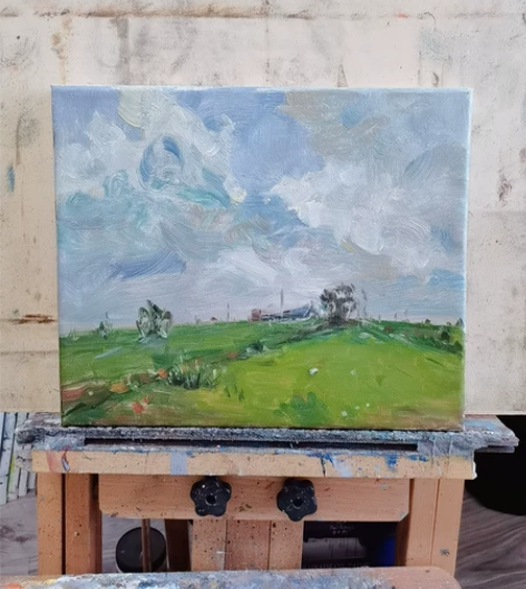 全新 手绘油画 尺寸30*40 自带内...