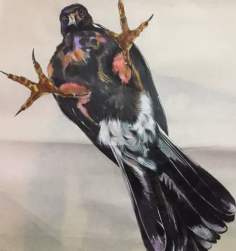 水墨写实风格！鸟瞰图。 40/70cm纯手...