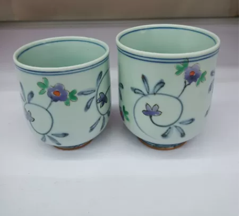 日本回流瓷器 姿月窑 夫妻杯 汤吞 茶杯 ...