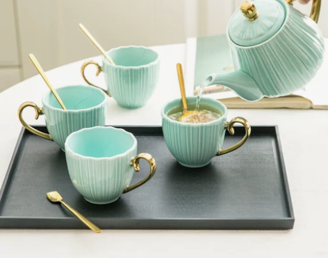 陶瓷茶壶茶杯现代简约高档泡茶茶具套装家用客...