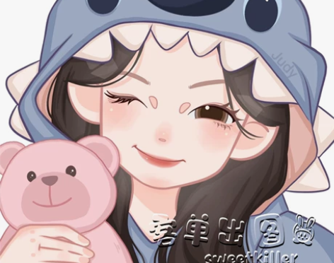 甜酷鸭鸭风鸭风Q版手绘头像定制设计卡通人物...