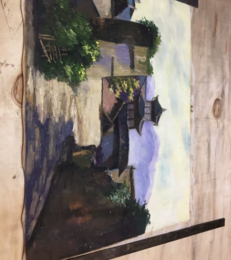 布面手绘老油画， 画心尺寸40厘米×30厘...