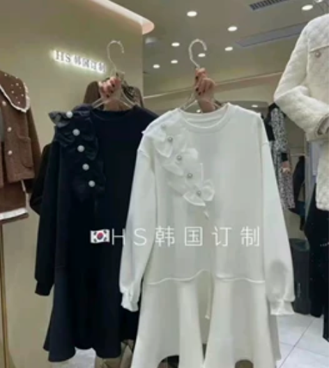 HS韩国定制2022新品连衣裙，太空棉质地...