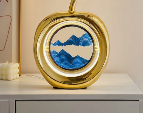 创意流沙画沙漏摆件苹果台灯客厅家居礼品浪漫...