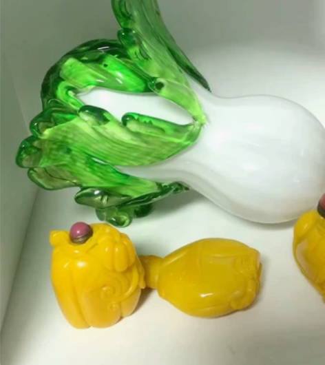 大白菜手工制作琉璃大师级绿色精品料景专用高...