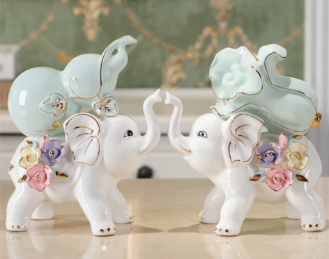 大象摆件招财创意家居客厅酒柜装饰品家里卧室...