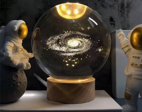 发光水晶球宇宙小夜灯桌面卧室摆件情侣闺蜜学...
