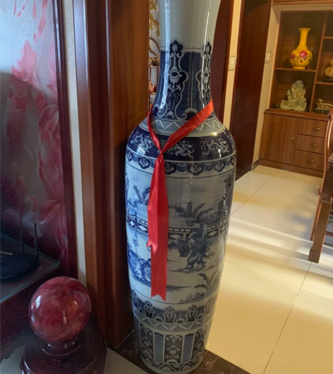 青花瓷大花瓶!!!高度185!开业大厅摆放...