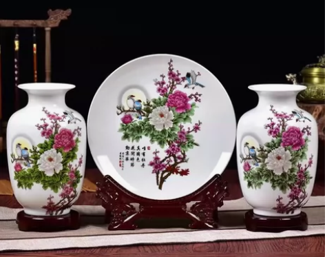 商场撤柜大厅摆件 鸟语花香三件套全新包邮！...