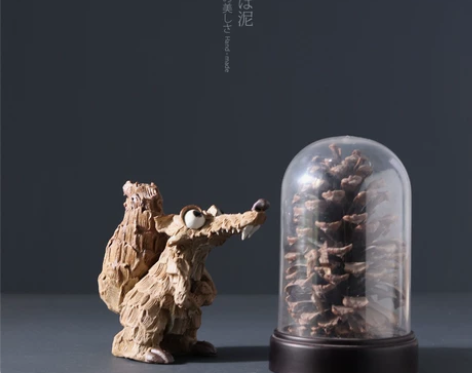 楚瓷景德镇陶瓷冰河世纪松鼠树懒摆件家居摆件...