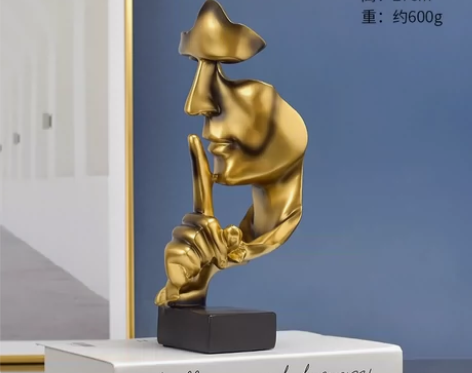 沉默是金摆件客厅轻奢酒柜装饰品摆件创意家居...