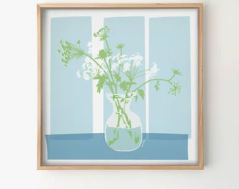 满天星花朵 清新简约艺术海报 纸质画心家居...