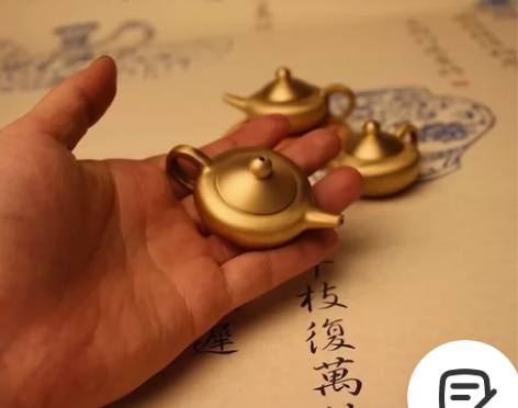 低价处理，黄铜把把壶手把件创意桌面中国风小...