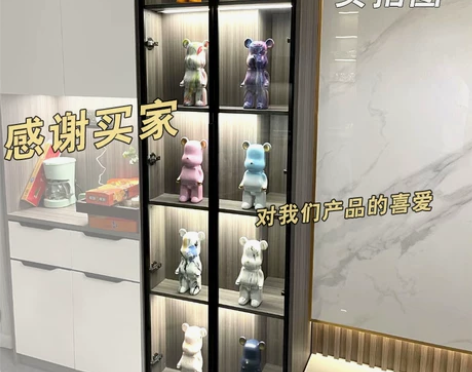 网红暴力熊商店客厅玄关酒柜电视柜创意装饰品...
