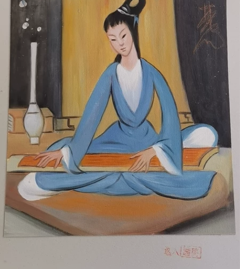 林风眠【仕女图6】央美手绘 尺寸：36*3...