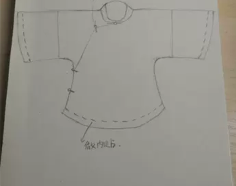 复古国风倒大袖香云纱上衣图纸服装裁剪11纸...