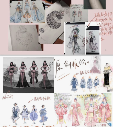 服装设计效果图，可约稿，可手绘（马克笔）定...