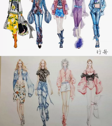 服装效果图手绘，代画 感兴趣的话点“我想要...