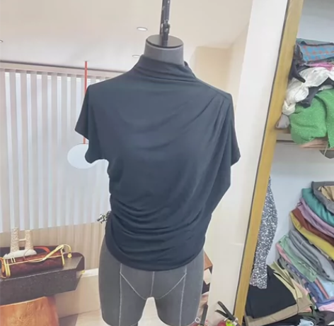 蝙蝠袖设计款半袖 短袖T恤 薄款抗皱工艺基...