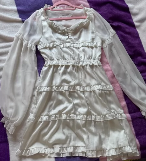 秀智同款蛋糕裙，网纱拼接袖，我170穿着到...