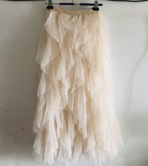 蛋糕网纱裙，百褶半身长裙，三个款式，弹力腰...